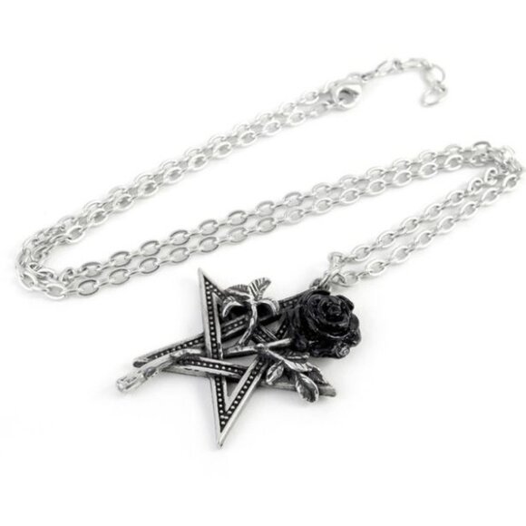 Ruah Vered Pendant – Alchemy Gothic Sacred Geometry ✦ Rose ✦ Pentagram Pewter - Picture 4 of 6